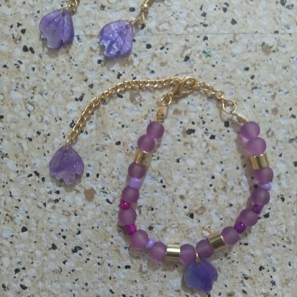 Birthstone bracelet/anklet set   - Picture 3 of 16